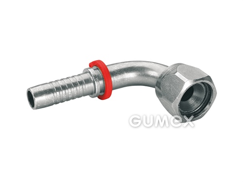 Endstück DKJ 90° DN6, Überwurfmutter JIC 7/16"-20, 74°-Kegel, Stahl, 